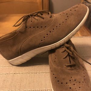Munro Lace Up Almond Suede Oxford Shoes